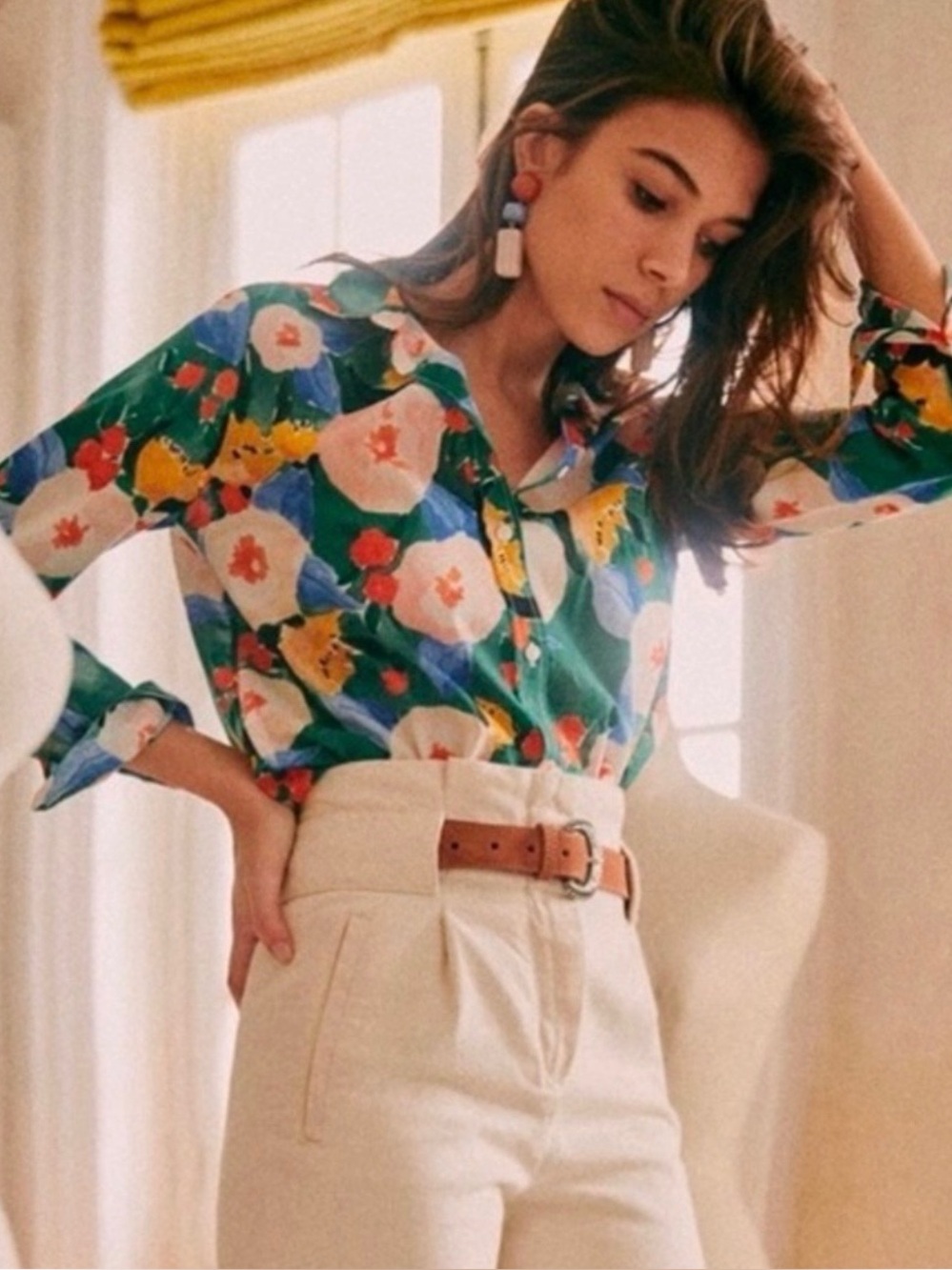Sezane Pierro Shirt in Delphe print